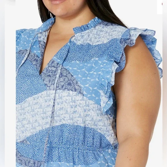 BB Dakota by Steve Madden Cotton Heatwave Midi Dress Plus Size 1X - Picture 3 of 8